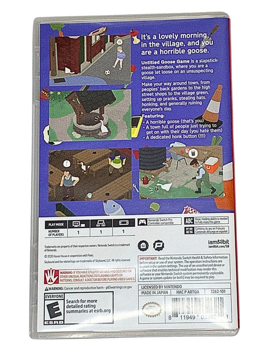 Untitled Goose Game - Nintendo Switch - Complete with Case and Insert - Tested