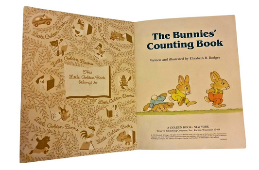 1991 Little Golden Book: The Bunnies' Counting Book – Vintage Hardcover