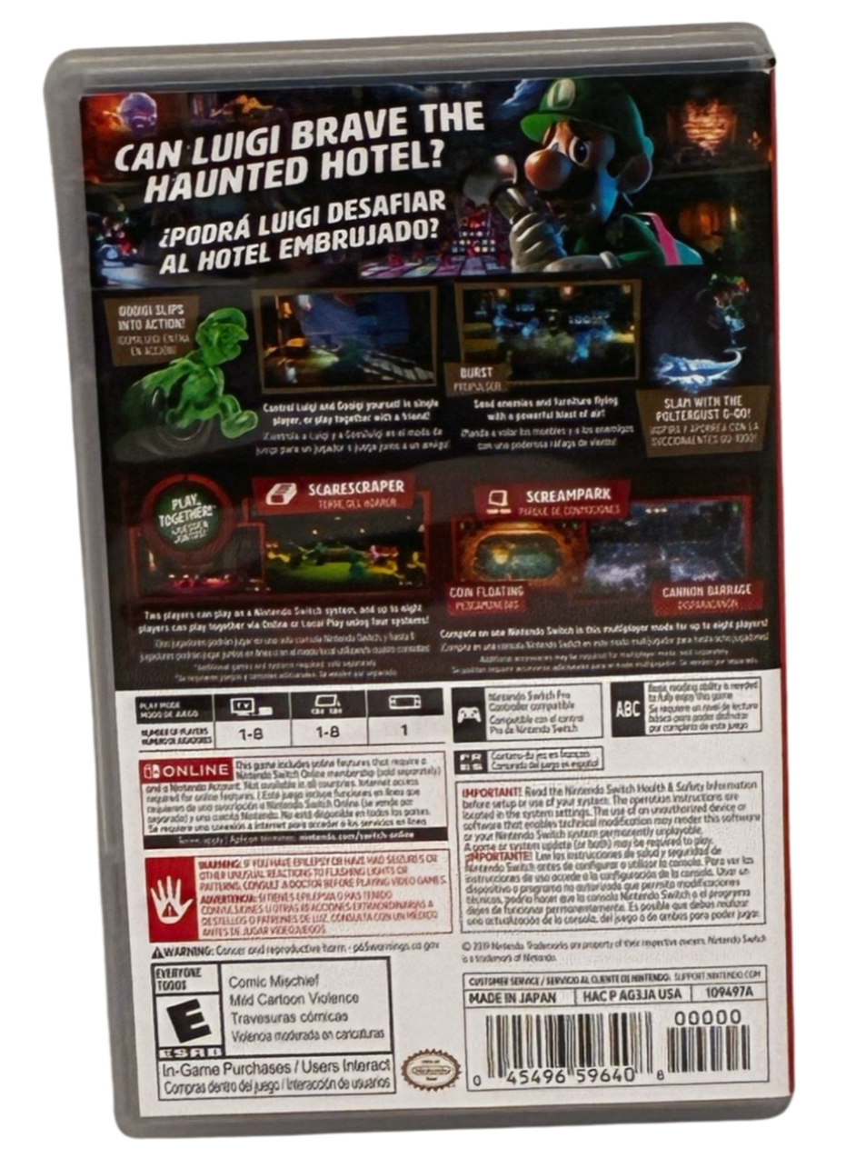 Luigi’s Mansion 3 (Nintendo Switch, 2019) – Tested, Japan Import Case Included