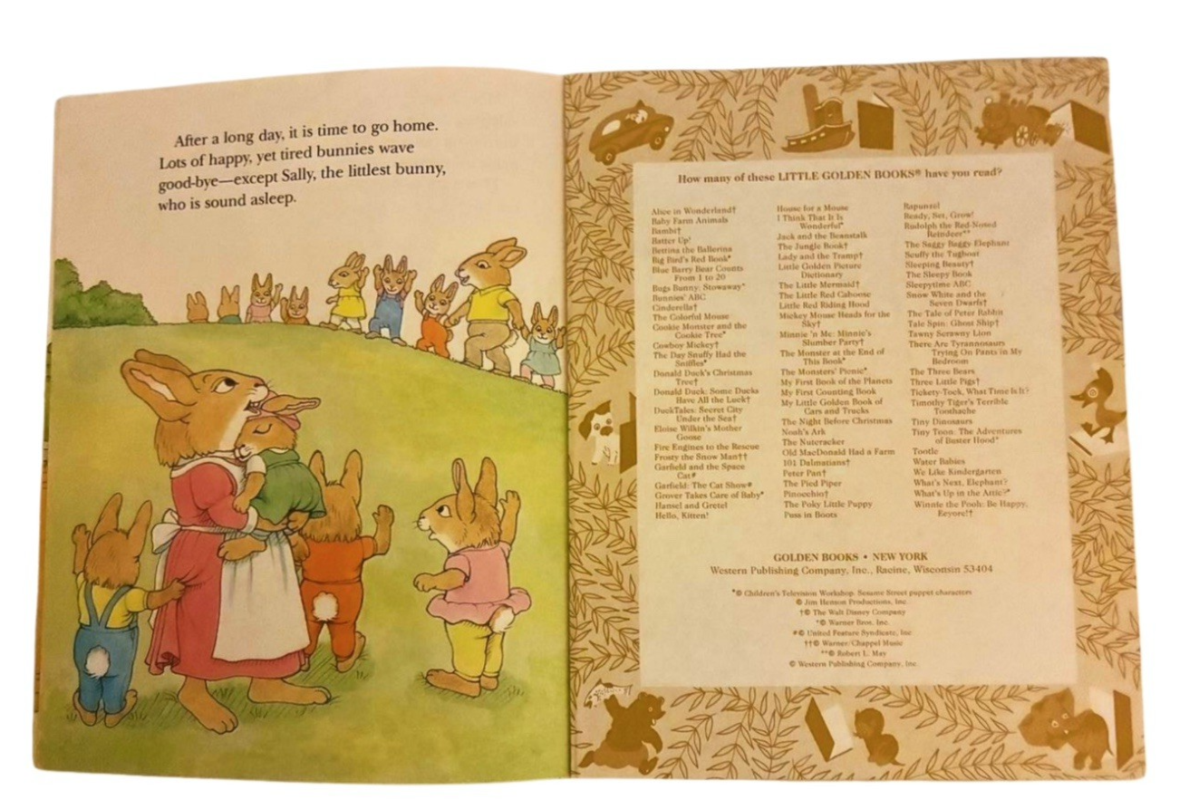 1991 Little Golden Book: The Bunnies' Counting Book – Vintage Hardcover