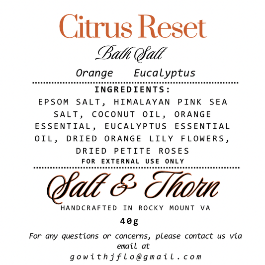 Citrus Reset Bath Salt (40g) - The General Store 540