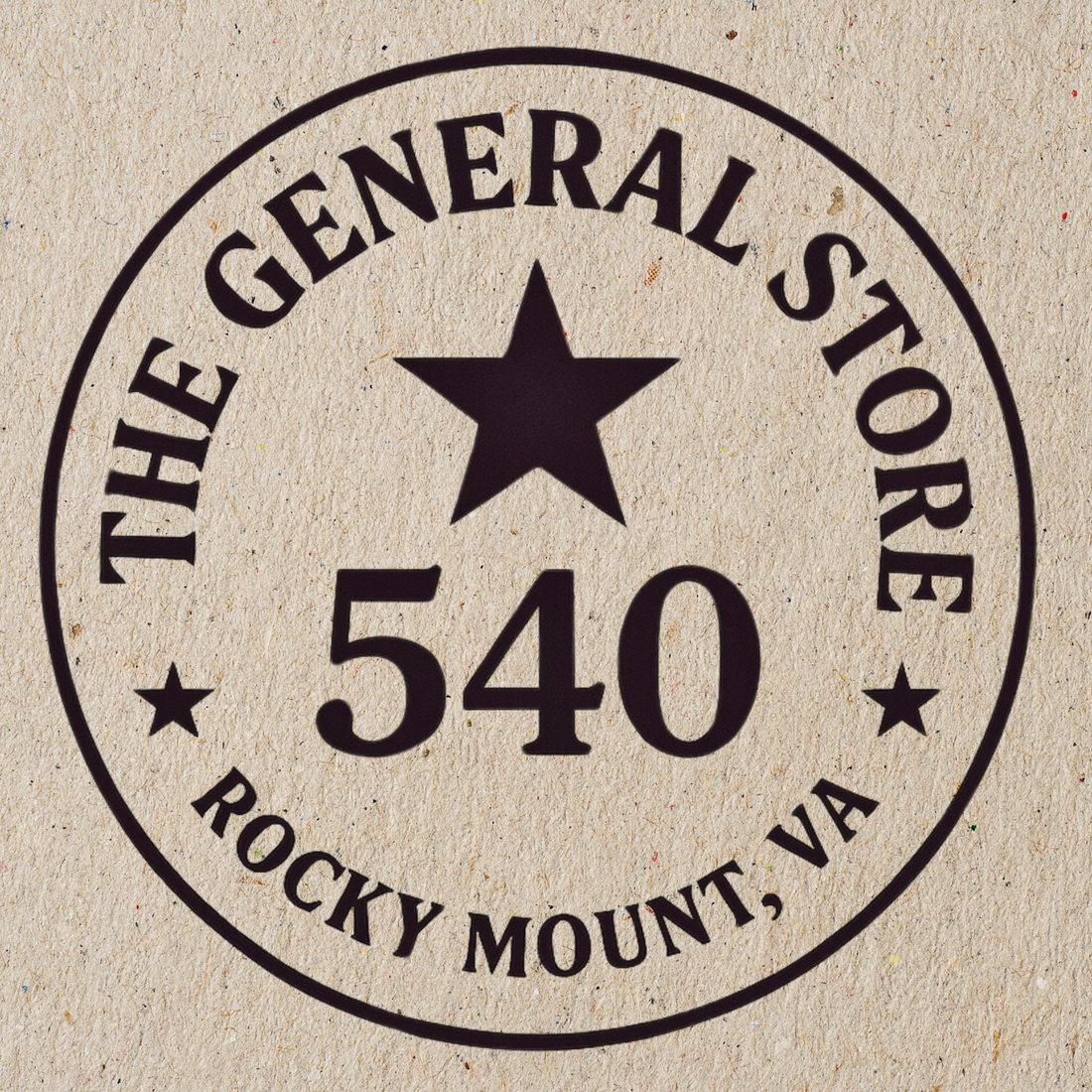 Logo of The General Store 540 on a textured beige background