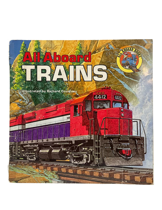 All Aboard Trains – 1989 Platt & Munk Picture Book – Harding & Courtney – VTG