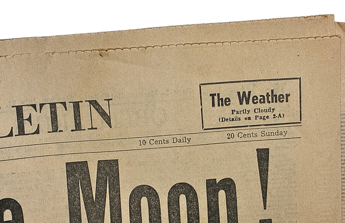 1969 Apollo 11 Newspaper • Astronauts Leave Moon • Martinsville Bulletin • VTG