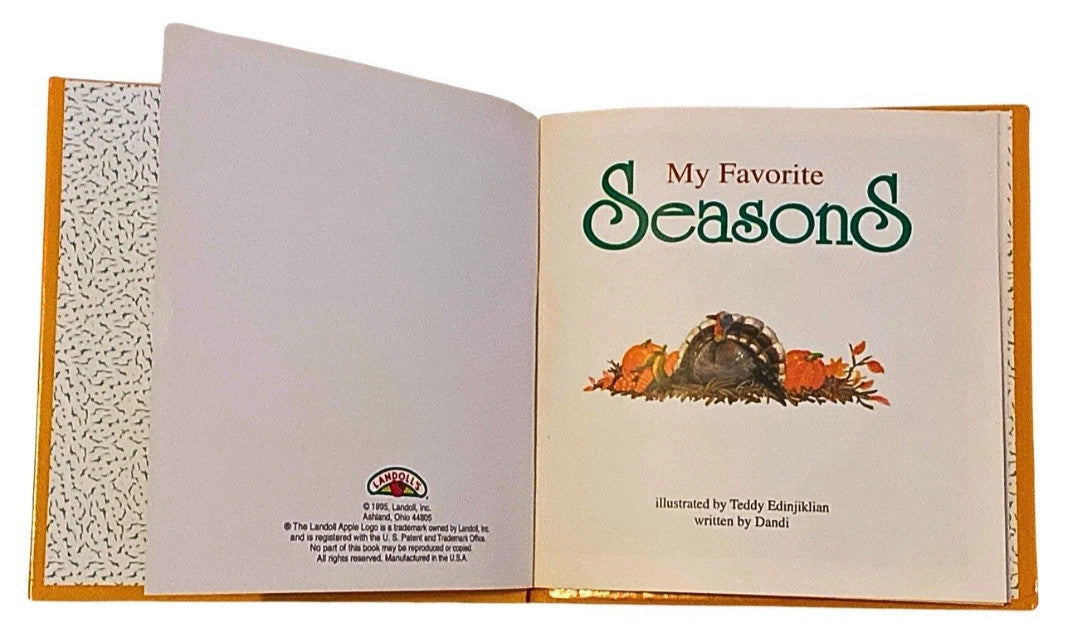 My Favorite Seasons by Dandi 1995 Landoll Children’s Board Book Illustrated