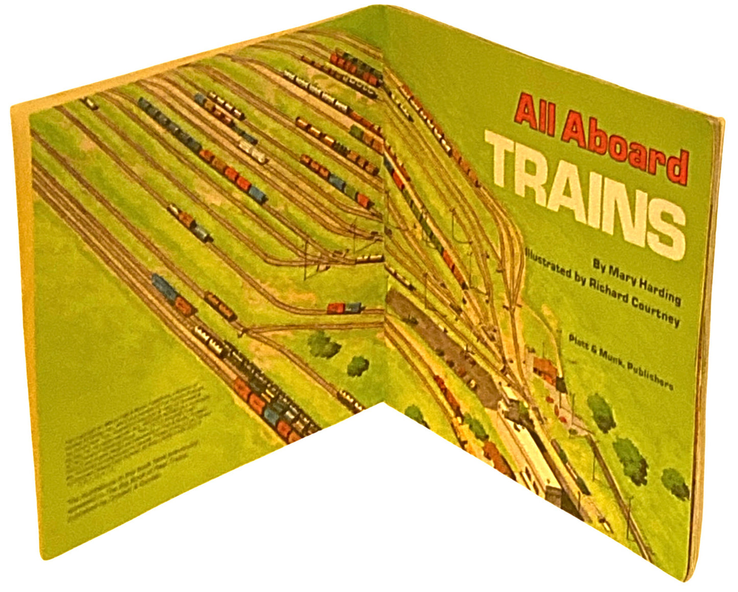 All Aboard Trains – 1989 Platt & Munk Picture Book – Harding & Courtney – VTG