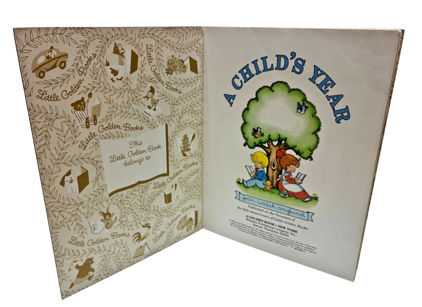 Book cover of 'A Child's Year' with illustrations on a beige background