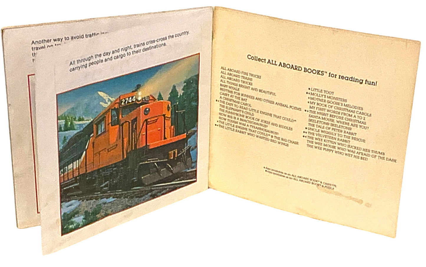 All Aboard Trains – 1989 Platt & Munk Picture Book – Harding & Courtney – VTG